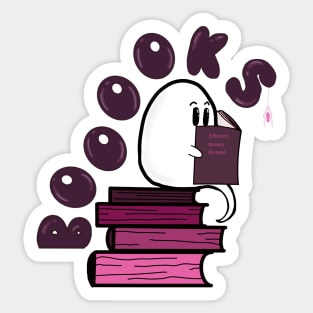 Book lovers design, boooooks, nerdy ghost Sticker